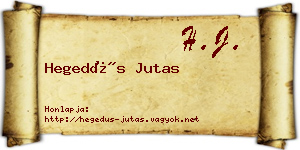 Hegedűs Jutas névjegykártya